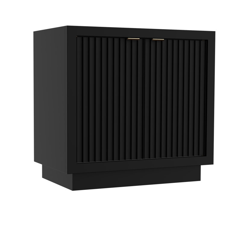 Lecrieú Single Bath Vanity, Noir, Champagne Bronze, 36"