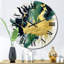 Horloge murale verte et jaune-93380357