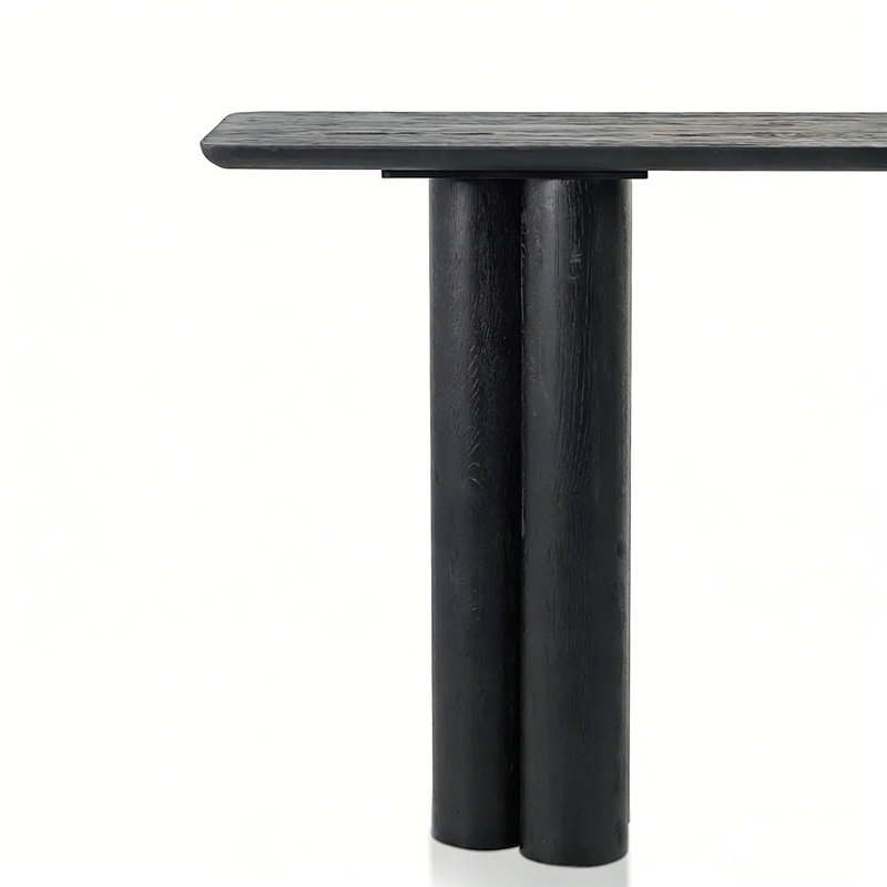 Console Retro Minimalist Art, H 33,46 po x l 55,12 po x P 14,96 po, Noir
