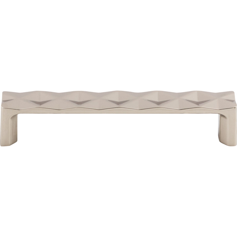 Quilted 3 3/4" Center to Center Bar pull, Polished Nickel, 5 1/16" Center to Center