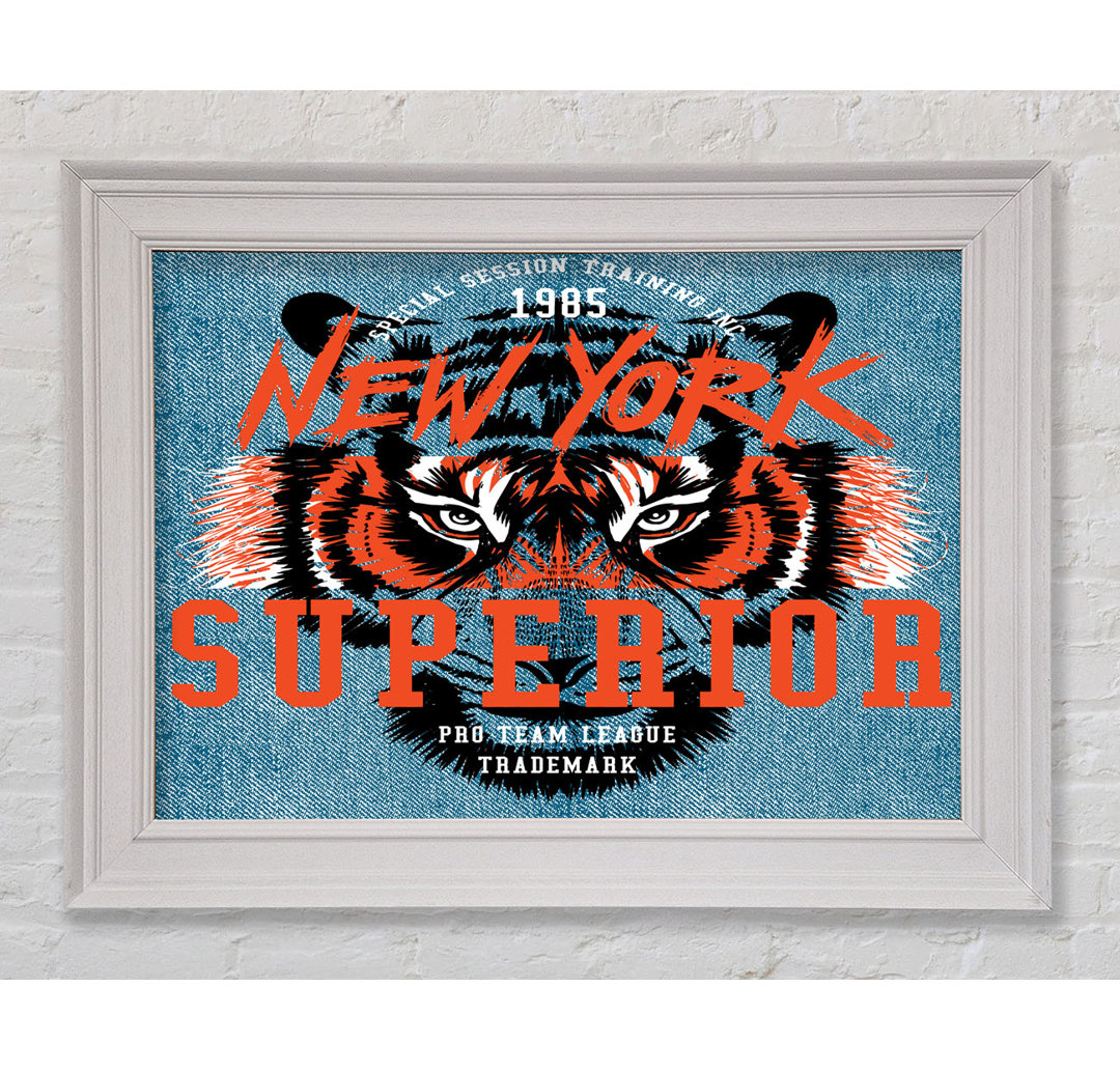 New York Tiger Superior Gerahmter Druck