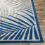 Tapis d'intérieur / extérieur bleu foncé / turquoise à motif floral Cedas-369764370