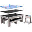 Table de billard convertible 7-en-1 7 pi, table de billard et de ping-pong avec chariot de rangement, ensemble d'accessoires, noir-128709530