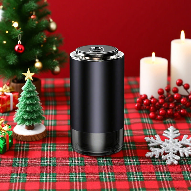 Smart Car Air Freshener & Essential Oil Diffuser - Auto On/Off, USB Rechargeable, Ultrasonic Mist Technology, Black