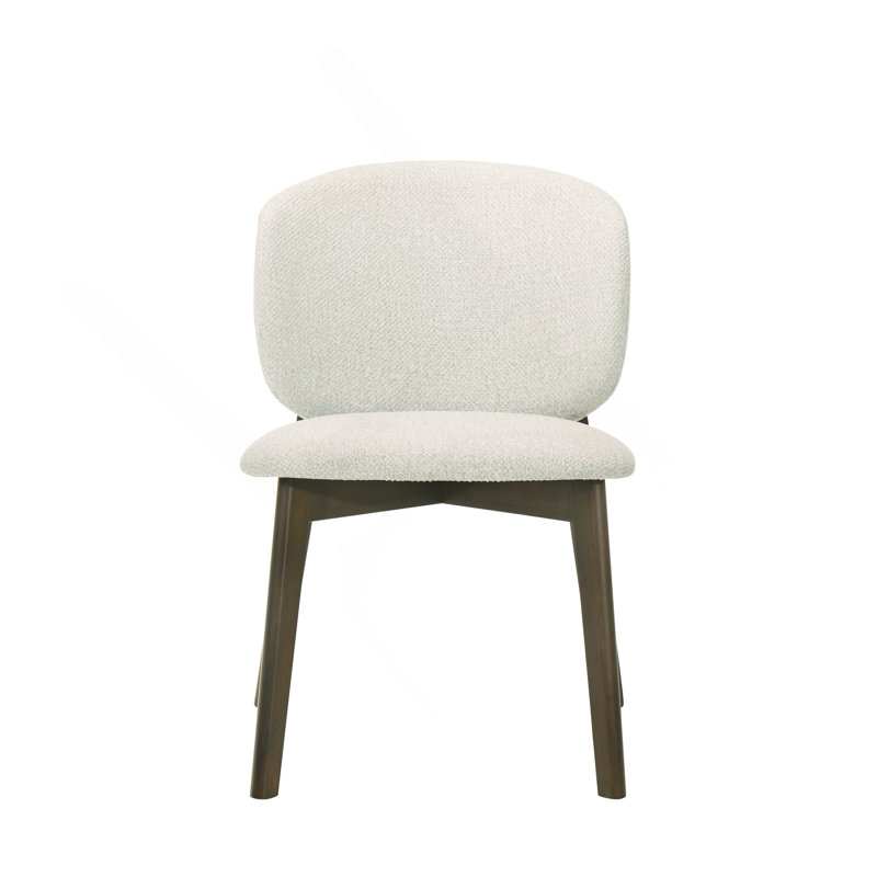 Chaise d'appoint en chenille et noyer Mallin (ensemble de 2)