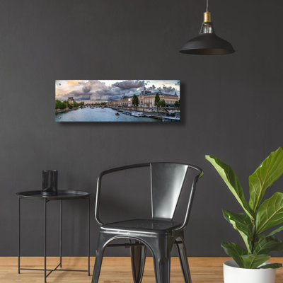 «Paris - Pont Royal Sunset», art mural en verre acrylique