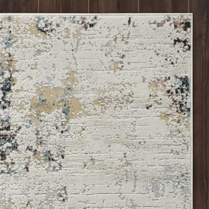 Haldane High-Low Abstract Area Rug, Rectangle 6'6" x 9'6"