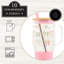 10 bouteilles d'hydratation 10 Strawberry Street Adria, nœud rose