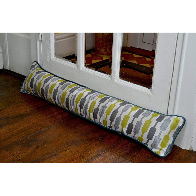 Ephraim Geometric Filled Fabric Draught Excluder, Yellow