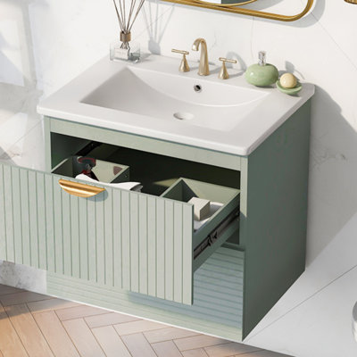 Meuble-lavabo mural 24 po avec 2 tiroirs