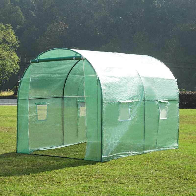 Botkins 7 Ft W x 10 Ft D Greenhouse, Green