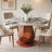 Round Geometric Pedestal Dining Table For 4/6/8, Durable Kitchen Dining Table With Stong Stability-852429309-852429308