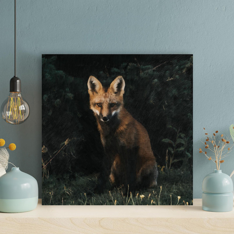 " Fox Illustration ", 32" H x 32" W