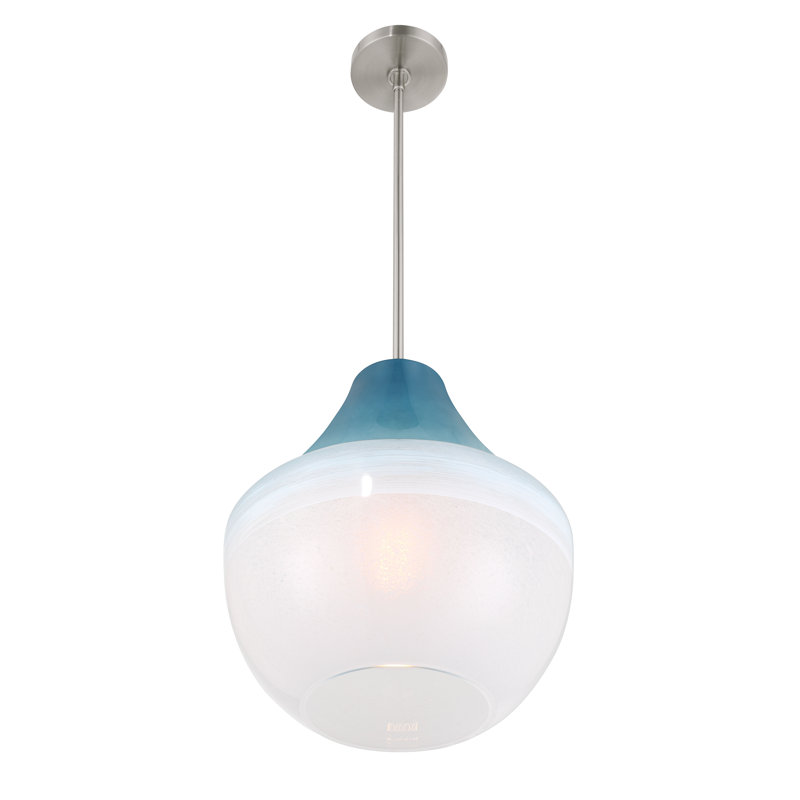 1 LIGHT PENDANT, Blue Ombre