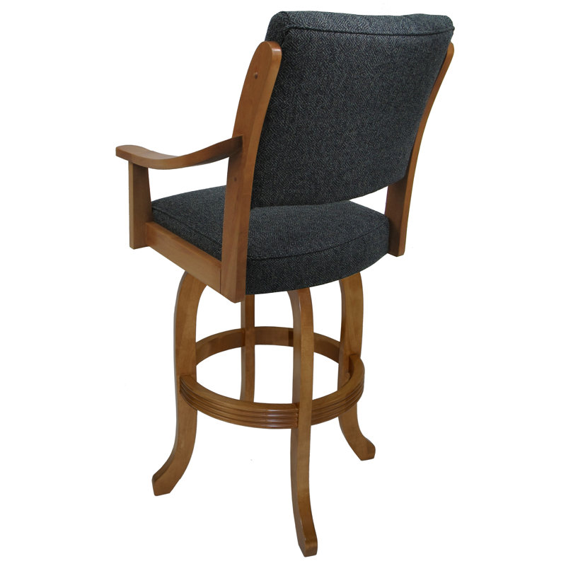 Vanyo Swivel Upholstered Counter Stool with Solid Wood Frame, Counter Stool (26” Seat Height)