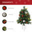 Ensemble de 2 sapins de Noël artificiels d'extérieur 2 pi sans cordon avec 24 lumières et piquets blanc chaud