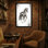 Animaux, reproduction d'art en noir et blanc