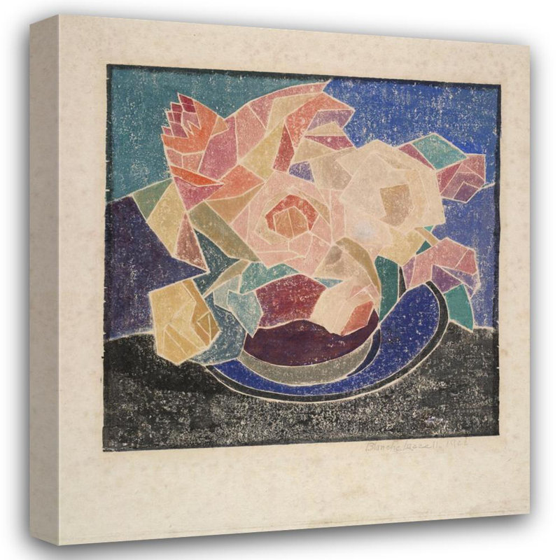 "June Roses" par Blanche Lazzell - Art mural sur toile tendue avec châssis, H 24 po x l 17 po
