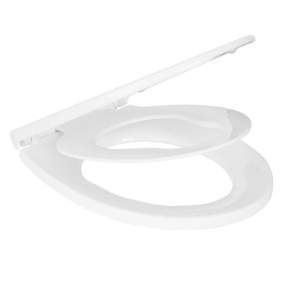 Harbour Housewares Plastic Soft Close Family Toilet Seat - White