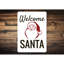 Panneau «Welcome Santa» en aluminium-58202446