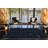 Navy Stripe Pavement Patterned Modern Decorative Rug-1133751746