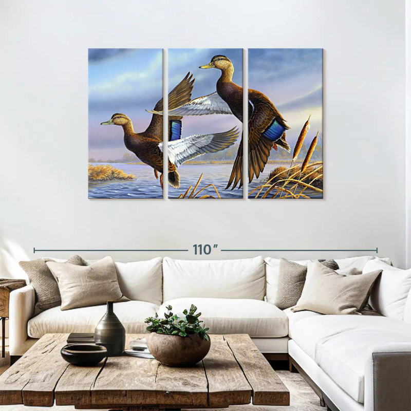 Brampt Black Mallards, 48" H x 74" W