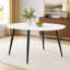 Extendable with Iron Base Dining Table