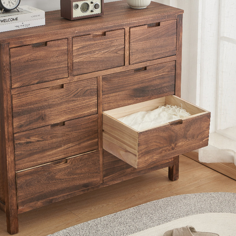 Armoire d'appoint en bois manufacturé brun massif