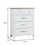Commode de campagne moderne Pinetop, blanc / brun foncé-1369819088