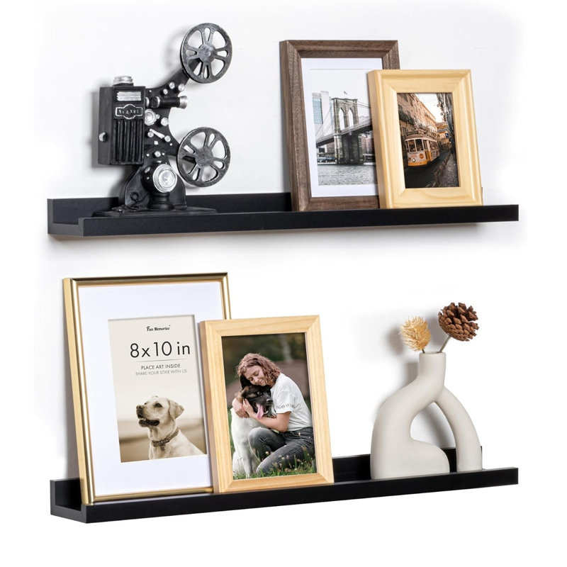 2 Piece Wood Floating Shelf