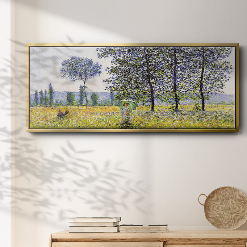 Effet de soleil sous les peupliers, 1887 - Toile encadrée
