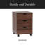 3-Drawer Vertical Filing Cabinet Rolling Wood Mobile File Cabinets Under Desk For Home Office With Casters (Fully Assembled)-65422728