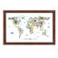 Animal Map Of The World by Michael Tompsett - Print on Canvas-528851272-528851268