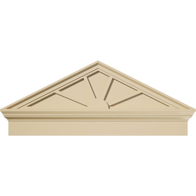 Peaked Cap Signature Urethane Pediment, Primed Tan
