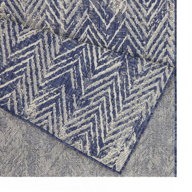 Tapis bleu intérieur / extérieur, Tapis de couloir 2 pi 7 po x 7 pi 3 po