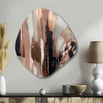 «Brown and Black Beyond Boundaries I», art mural abstrait en forme de métal, sculpture murale en métal Freeform