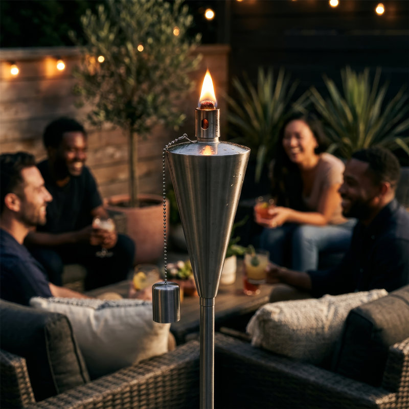 Harbour Housewares - Garden Flame Torches, Silver