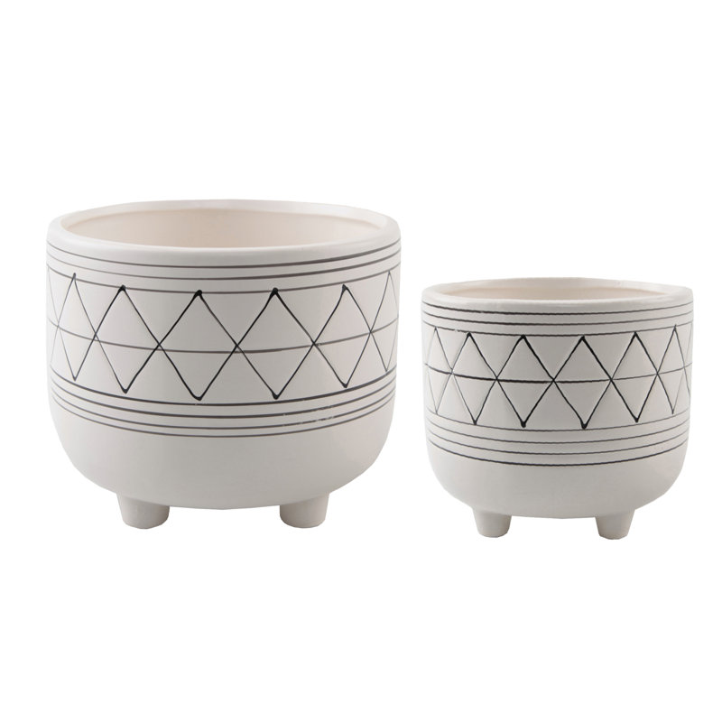 Crisman Handmade Ceramic Pot Planter, Black