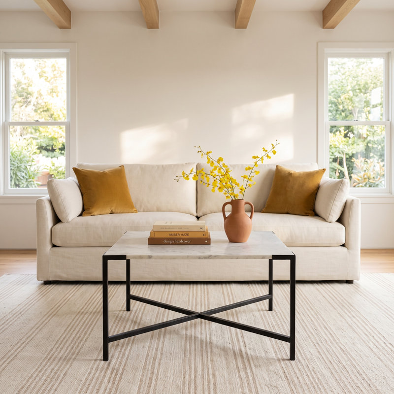 Fielder Marble Top Coffee Table