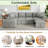 Convertible Sectional Sofa With A Movable Storage Ottoman-762787332