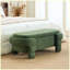 Banc de coffre ottoman rembourré vert de 124 cm (48,8 po), banc d'entrée moderne avec siège, banc de rangement au pied du lit pour salon et chambre-472337731