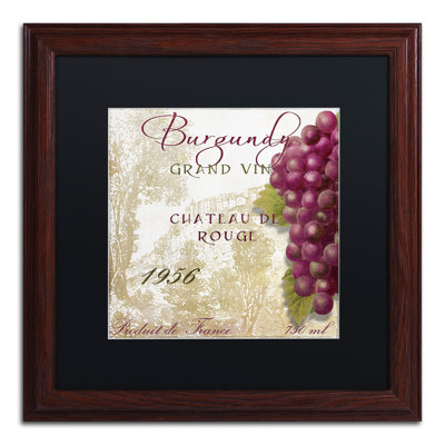 «Jadaya Grand Vin Burgundy», affiche vintage encadrée