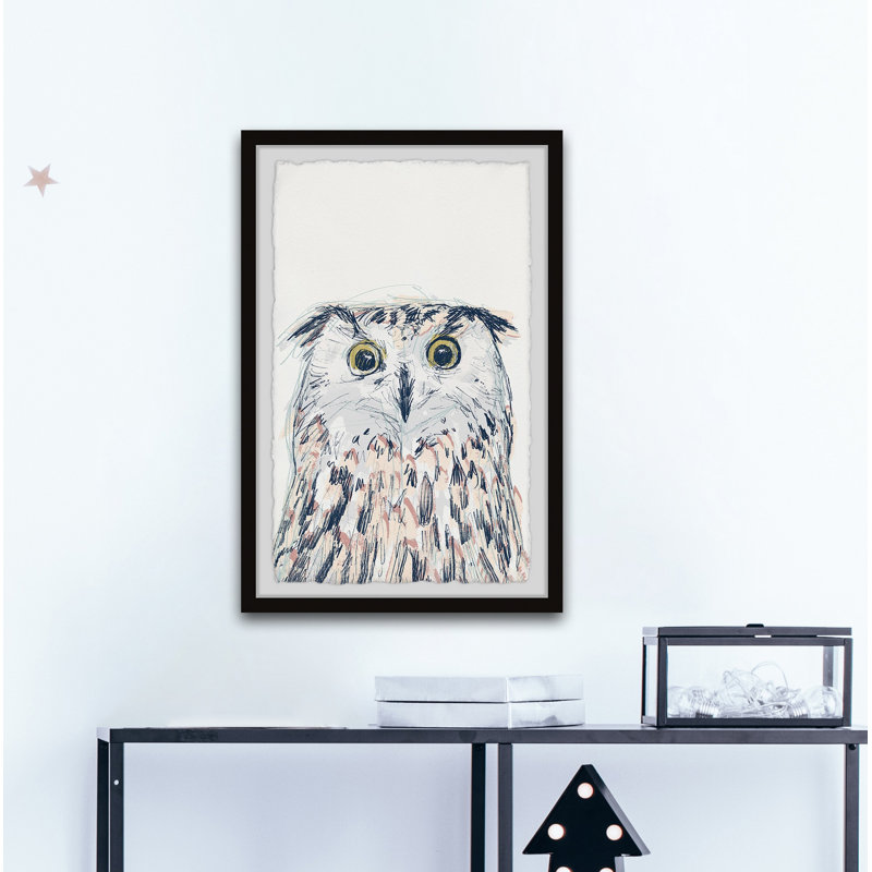 «Lester» Funky Owl Portrait II, reproduction encadrée, H 12 po x l 8 po x P 1,5 po