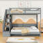 Full Over Full Murphy Bed With Hydraulic Lift, Hidden Desk And Storage Staircase-1714966681
