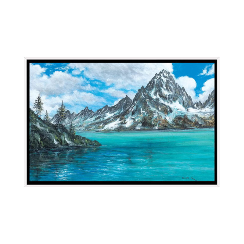 Moving Mountains by ColorByFeliks - Print on Canvas, 66.04 cm H x 45.72 cm W, White Framed
