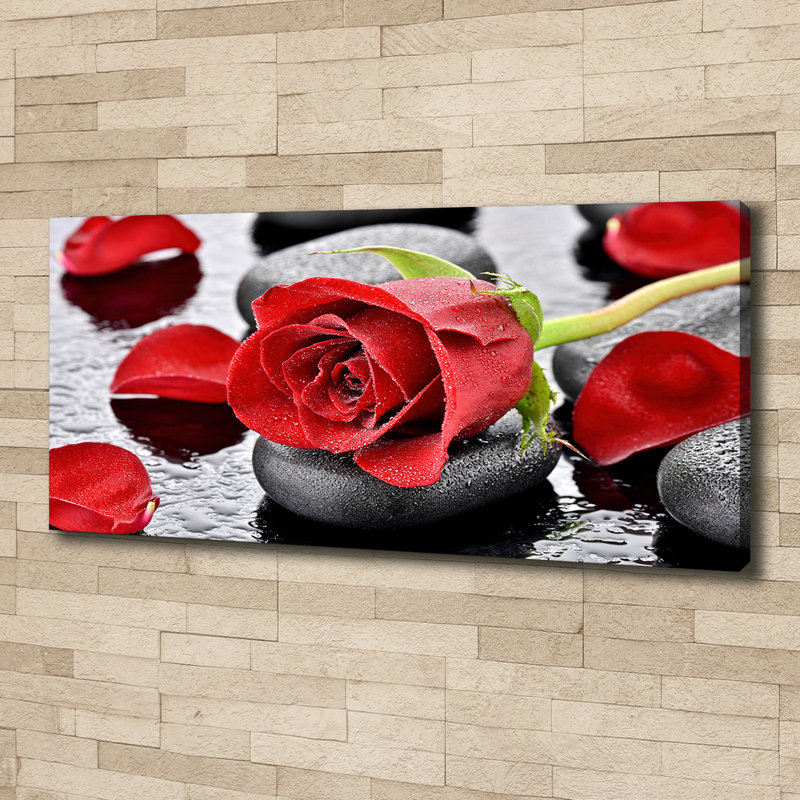 Red Rose - No Frame Print on Canvas