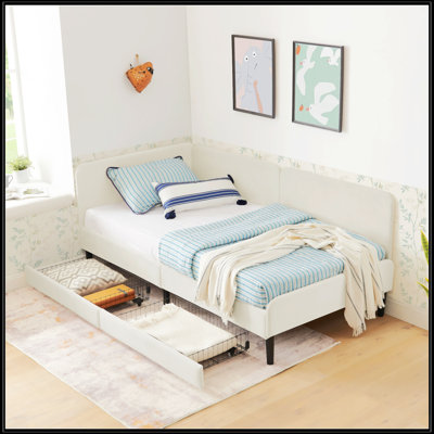 Lit plateforme simple tapissier