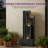 Modern Outdoor Water Fountain with LED Lights & Waterfall, Floor Standing Water Feature  with Contemporary Design for Garden Patio Porch Office-1219777753