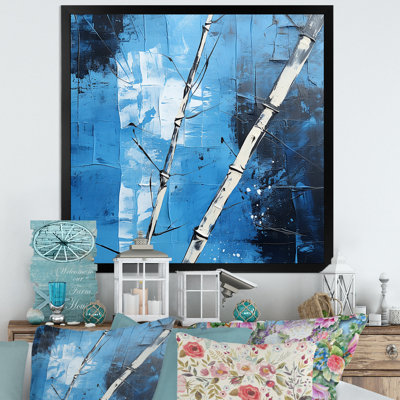 Serenity In Wild Blue Bamboo V sur impression sur toile