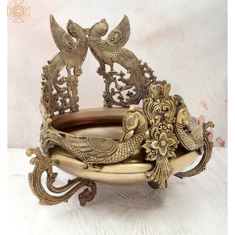 Bol décoratif en métal doré